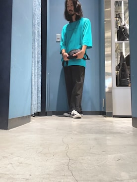 「CONVERSE（コンバース）のCONVERSE　CONVERSE　ジャックパーセル（スニーカー、ブラック系）」を使った、モーシーさん（メンズ・179cm）の夏コーディネート