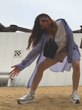「海」｜「アイテム（その他アウター）」を使った、mimukuさん（レディース・161cm）の秋コーディネート