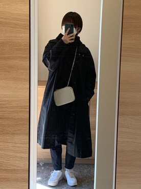 「ラコステ」｜「アイテム（その他アウター）」を使った、n.kr_u_wooさん（レディース・162cm）の秋コーディネート