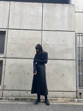 「CLANE（クラネ）のアイテム（スカート）」を使った、2a1さん（レディース・170cm）の秋コーディネート