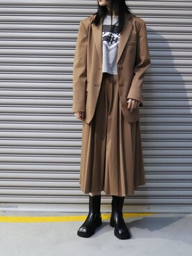 「MM6 Maison Margiela（ｴﾑｴﾑｼｯｸｽ ﾒｿﾞﾝ ﾏﾙｼﾞｪﾗ）のアイテム（ジャケット/アウター）」を使った、2a1さん（レディース・170cm）の冬コーディネート