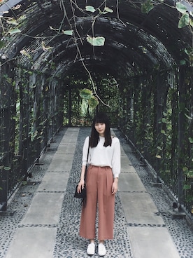 「NINE WEST（ナインウエスト）のアイテム（バッグ）」を使った、Aiko, Tsengさん（レディース・158cm）の春コーディネート