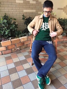 「スエット」｜「アイテム（その他アウター）」を使った、 $hinih$さん（メンズ・171cm）の冬コーディネート