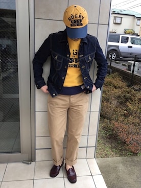 「スエット」｜「アイテム（ローファー）」を使った、 $hinih$さん（メンズ・173cm）の春コーディネート