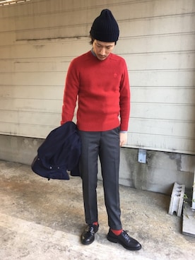 「tricker's」｜「アイテム（ブルゾン）」を使った、 $hinih$さん（メンズ・173cm）の冬コーディネート