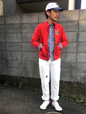 「マリン」｜「アイテム（ブルゾン）」を使った、 $hinih$さん（メンズ・173cm）の春コーディネート
