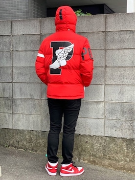 「Jordan」｜「アイテム（ダウンジャケット/コート）」を使った、 $hinih$さん（メンズ・173cm）の冬コーディネート