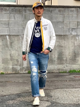 「スイングトップ」｜「Levi's（リーバイス）のアイテム」を使った、 $hinih$さん（メンズ・173cm）の春コーディネート