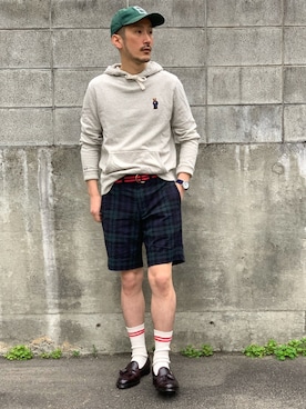 「ブラックウォッチ」｜「アイテム（キャップ）」を使った、 $hinih$さん（メンズ・173cm）の春コーディネート