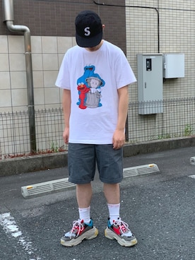「カウズ」｜ $hinih$さん（メンズ・173cm）の夏コーディネート