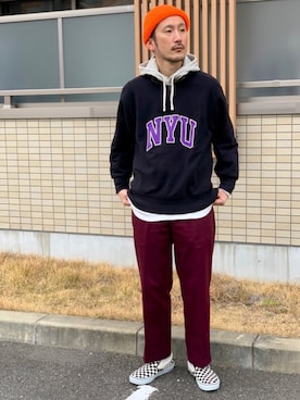 「BRONER（ブローナー）のアイテム」を使った、 $hinih$さん（メンズ・173cm）の冬コーディネート