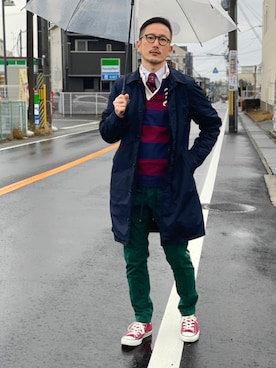 「アイテム（ファッション雑貨）」を使った、 $hinih$さん（メンズ・173cm）の冬コーディネート