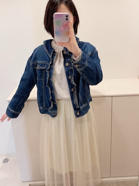 「LIZ LISA（リズリサ）のアイテム（ジャケット/アウター）」を使った、すみれさん（レディース・161cm）の春コーディネート