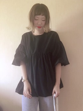 「rps（アールピーエス）のアイテム（チュニック）」を使った、M!!!ca♥︎さん（レディース・160cm）の夏コーディネート