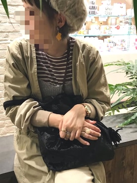 「Another Edition（アナザーエディション）のアイテム（ハンチング/ベレー帽）」を使った、M!!!ca♥︎さん（レディース・160cm）の秋コーディネート