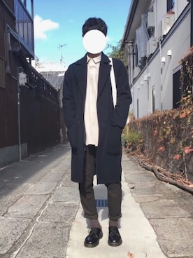 「Dr. Martens（ドクターマーチン）のDr.Martens (ドクターマーチン)/1461 3EYE GIBSON SHOES（その他シューズ）」を使った、shikaさん（メンズ・176cm）の冬コーディネート