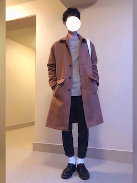 「Dr. Martens（ドクターマーチン）のDr.Martens (ドクターマーチン)/1461 3EYE GIBSON SHOES（その他シューズ）」を使った、shikaさん（メンズ・176cm）の冬コーディネート