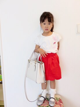 「NATURAL BEAUTY BASIC（ナチュラルビューティーベーシック）のアイテム」を使った、kairiさん（キッズ・110cm）の秋コーディネート
