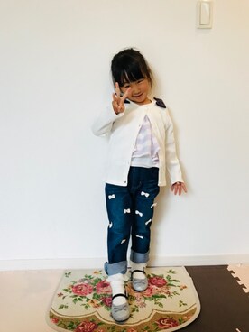 「NATURAL BEAUTY BASIC（ナチュラルビューティーベーシック）のアイテム」を使った、kairiさん（キッズ・110cm）の秋コーディネート