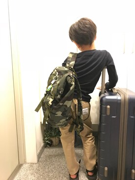 「ARCH & LINE（アーチアンドライン）のアイテム（バッグ）」を使った、kairiさん（キッズ・120cm）の夏コーディネート