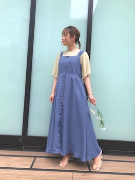 「dazzlin（ダズリン）のメニーストラップサンダル【WEB限定】（サンダル）」を使った、ゆうきさん（レディース・148cm）の夏コーディネート