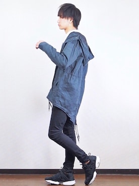 「Guess（ゲス）のアイテム（腕時計）」を使った、まおさん（メンズ・180cm）の秋コーディネート