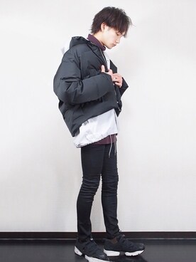 「Lui's（ルイス）のアイテム（ダウンジャケット/コート）」を使った、まおさん（メンズ・180cm）の冬コーディネート