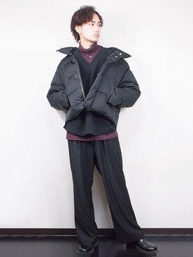 「Lui's（ルイス）のアイテム（ダウンジャケット/コート）」を使った、まおさん（メンズ・180cm）の冬コーディネート