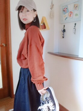 「SEVENDAYS=SUNDAY（セブンデイズサンデイ）のアイテム（オールインワン・サロペット）」を使った、ちぃ。 さん（レディース・156cm）の秋コーディネート