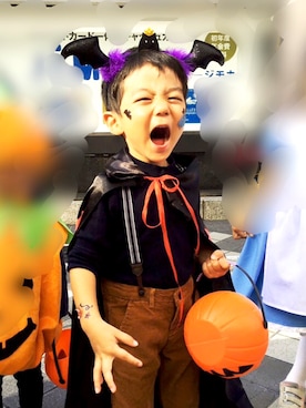 「Trick or Treat」｜chamikoさん（キッズ・100cm）の秋コーディネート