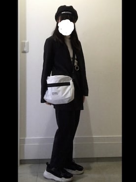 「いいね返し」｜「アイテム（ハンチング/ベレー帽）」を使った、ぽむちゃんこさん（レディース・154cm）の冬コーディネート