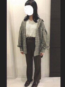 「RIP THE SWELL（リップザスウェル）のアイテム」を使った、ぽむちゃんこさん（レディース・154cm）の冬コーディネート