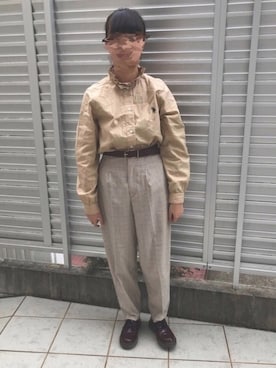 「RIP THE SWELL（リップザスウェル）のアイテム」を使った、ぽむちゃんこさん（レディース・154cm）の春コーディネート