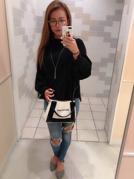 「BALENCIAGA」｜「アイテム（パンプス）」を使った、ゆ－きちさん（レディース・157cm）の冬コーディネート
