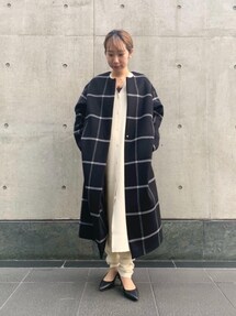 BEAUTY&YOUTH UNITED ARROWS チェックロングコート XL BEAUTY&YOUTH UNITED ARROWS（ビューティーアンドユースユナイテッド