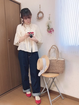 「カメラ女子」｜「アイテム（その他）」を使った、moe_sm2さん（レディース・156cm）の春コーディネート