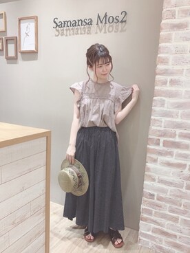「袖フリル」｜「アイテム（その他）」を使った、moe_sm2さん（レディース・156cm）の夏コーディネート