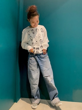 「BLACK SCORE（ブラックスコア）のアイテム」を使った、RIHONAさん（レディース・159cm）の夏コーディネート