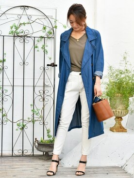 「Daniel Wellington」｜「アイテム（トレンチコート）」を使った、Pierrotスタッフ★大人に似合う高コスパ服をお届けさん（レディース・163cm）の春コーディネート