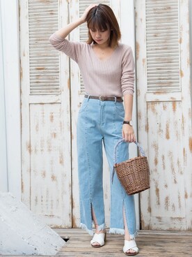 Pierrotスタッフ★大人に似合う高コスパ服をお届けさん(レディース・159cm)の夏コーディネート