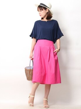 Pierrotスタッフ★大人に似合う高コスパ服をお届けさん（レディース・159cm）の夏コーディネート