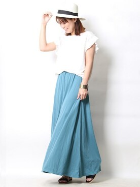 Pierrotスタッフ★大人に似合う高コスパ服をお届けさん（レディース・159cm）の夏コーディネート