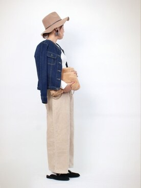「#秋コーデ」｜「アイテム（デニムジャケット）」を使った、Pierrotスタッフ★大人に似合う高コスパ服をお届けさん（レディース・160cm）の秋コーディネート