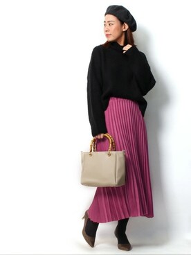 Pierrotスタッフ★大人に似合う高コスパ服をお届けさん（レディース・159cm）の冬コーディネート