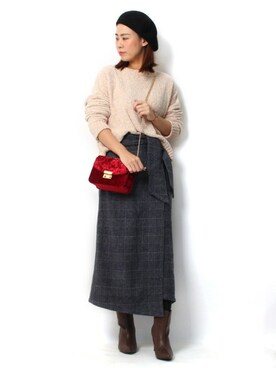 Pierrotスタッフ★大人に似合う高コスパ服をお届けさん（レディース・159cm）の冬コーディネート