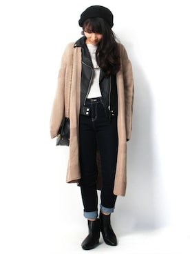 Pierrotスタッフ★大人に似合う高コスパ服をお届けさん(レディース・162cm)の冬コーディネート