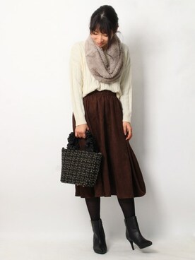 Pierrotスタッフ★大人に似合う高コスパ服をお届けさん（レディース・162cm）の冬コーディネート