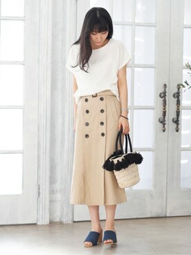 「2018ss」｜Pierrotスタッフ★大人に似合う高コスパ服をお届けさん（レディース・162cm）の春コーディネート