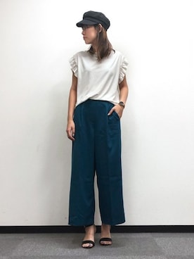 「アンクル」｜Pierrotスタッフ★大人に似合う高コスパ服をお届けさん（レディース・159cm）の春コーディネート