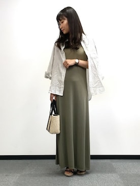 「2018ss」｜「アイテム（ワンピース/ドレス）」を使った、Pierrotスタッフ★大人に似合う高コスパ服をお届けさん（レディース・162cm）の夏コーディネート